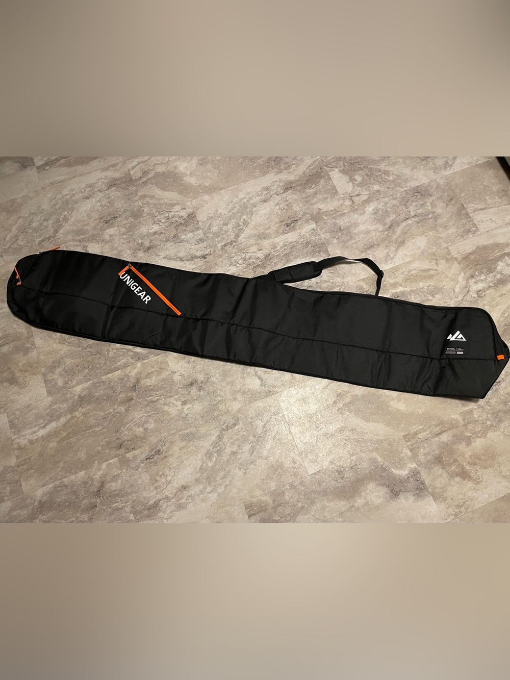 NEW Unigear Ski Mogul padded ski bag 195cm Black/Orange water resistant